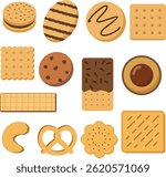 Tasty Biscuits Vector Set for Snack-Time Designs