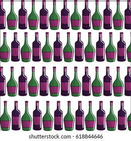 tasty bottles of wine background icon