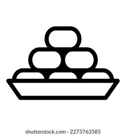 Tasty box icon outline vector. Food meat. Fried product