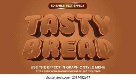 Tasty bread editable text effect Template themed food