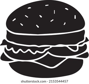  tasty burger cut out vector