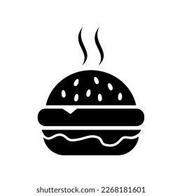 Tasty burger flat style vector icon