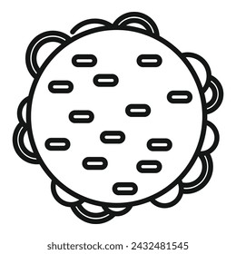 Tasty burger food icon outline vector. Fast food at street. Pack bread