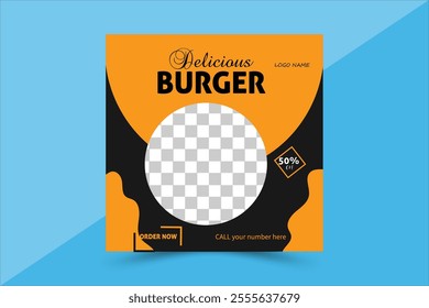 Tasty burger social media post