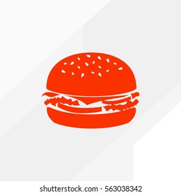 Tasty burger vector icon for web design and mobile application user interface