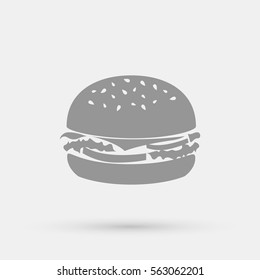 Tasty burger vector icon for web design and mobile application user interface