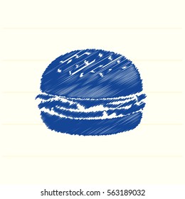 Tasty burger vector icon for web design and mobile application user interface