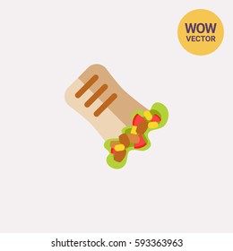 Tasty burrito icon