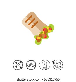 Tasty burrito icon