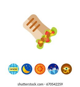 Tasty burrito icon