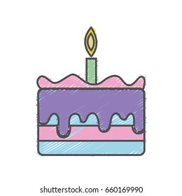 tasty cake desset with candle to eat