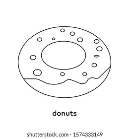 tasty cake with a hole vector icon
