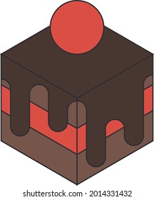 Tasty cake vector illustration bakery