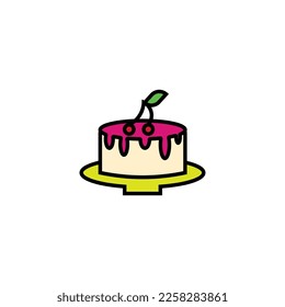 tasty cake vector type icon