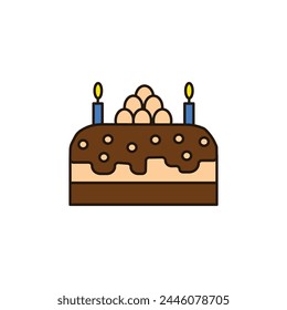 tasty cake vector type icon