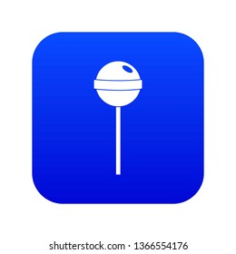 Tasty candy icon digital blue for any design isolated on white vector illustration