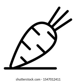 Tasty carrot icon. Outline tasty carrot vector icon for web design isolated on white background