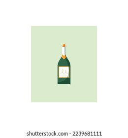 tasty champagne vector type icon