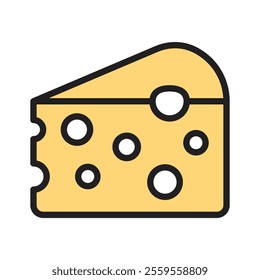 Tasty cheese icon, perfect for food, dairy, and snack