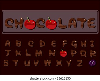 tasty chocolate alphabet
