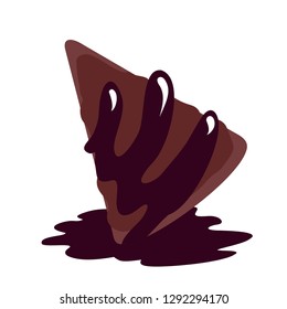 Tasty chocolate cake illustration