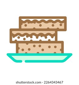tasty chocolate candy food color icon vector. tasty chocolate candy food sign. isolated symbol illustration