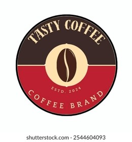 sabroso café- marca de café- logotipo de la marca de café ESTD.2024