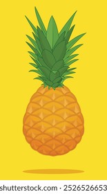 tasty color pineapple vector illustration