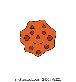 tasty cookie vector type icon