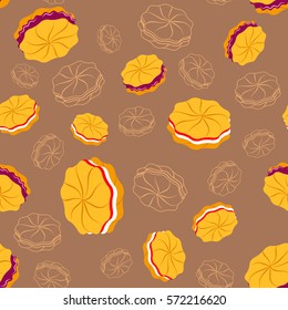 Tasty cookies, seamless pattern