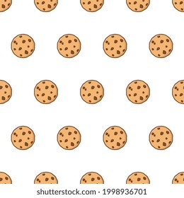 Sabrosa Cookies Patrón Sin Maravilla En Un Fondo Blanco. Ilustración del vector Pepper de Cookies