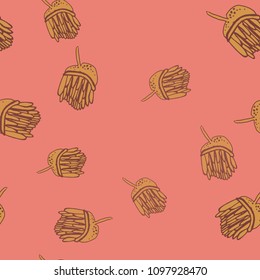 tasty crimson background and stylized lilies, suitable for children's fun summer holidays, for birthdays and gift wrapping