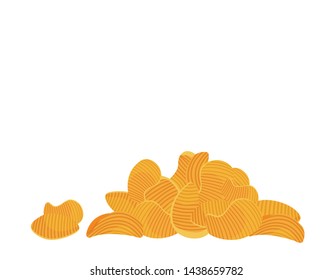 tasty crispy chips vector illustration