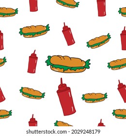 ilustración alimentaria sobre fondo blanco. vector dibujado a mano. icono de comida rápida. 