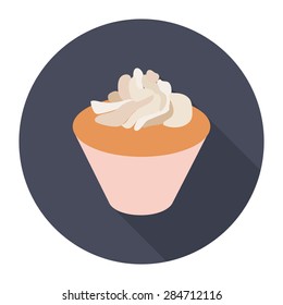 Tasty Cupcake Icon. Vector illustration
