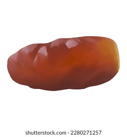 Tasty Date Fruit Isolated Hand Drawn Painting Illustration