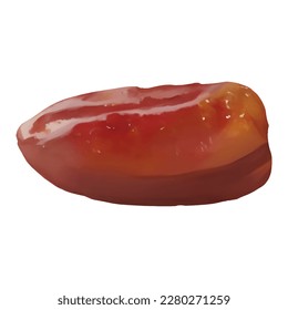 Tasty Date Fruit Isolated Hand Drawn Painting Illustration