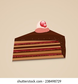 El delicioso diseño de la rebanada de pasteles se puede utilizar como diseño de la carta del restaurante.