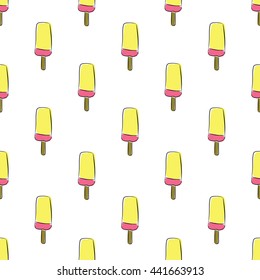 Tasty delicious ice cream pattern