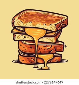 tasty and delicious sandwich vector illustration 