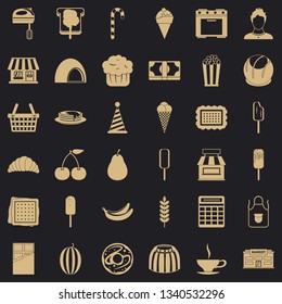 Tasty dessert icons set. Simple style of 36 tasty dessert vector icons for web for any design