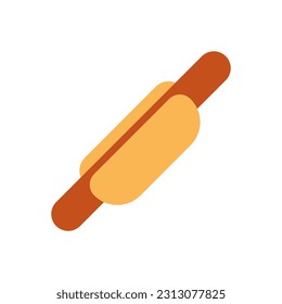 Tasty divine appetizing delicious yummy Hot Dog fast food icon. Vector illustration in minimal cartoon flat style isolated on white background. For vendor, delivery, menu card.