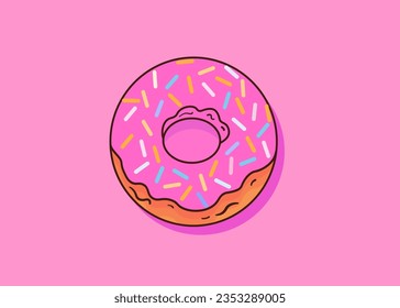 tasty donut, pink background
Hardwork