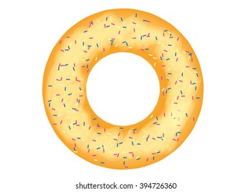 Tasty Donut With Sprinkles