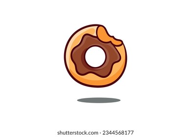 diseño del logotipo de la plantilla de donut vector sabroso