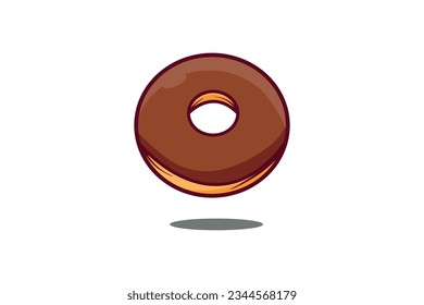 diseño del logotipo de la plantilla de donut vector sabroso