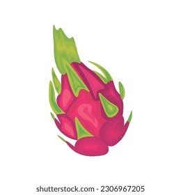 Tasty dragonfruit on white background