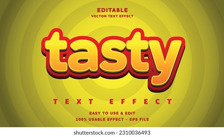 tasty editable text effect with modern and simple style, usable for logo or campaign title