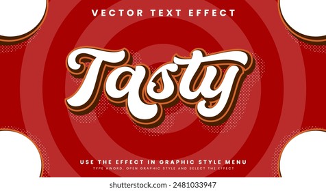 Tasty editable text effect template suitable for snack style