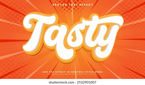 Tasty editable text effect template with Comic background style